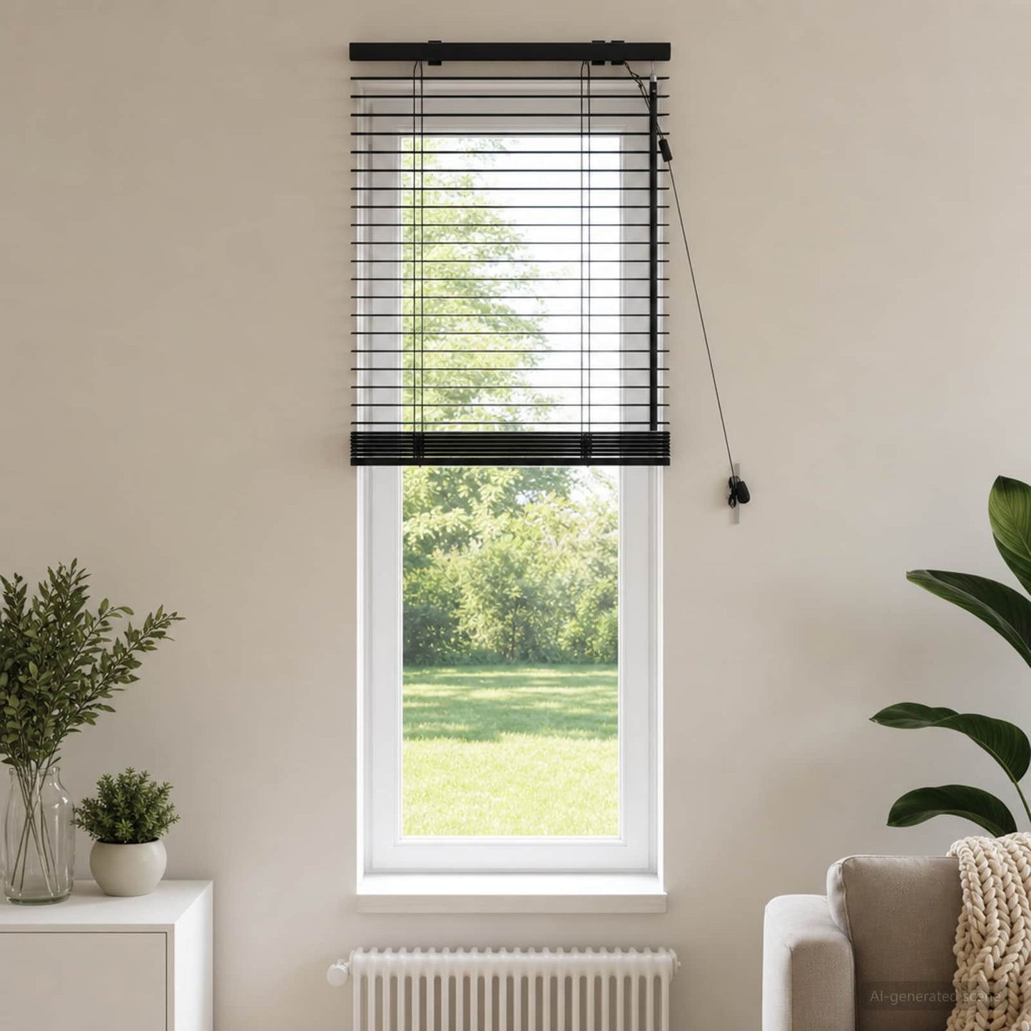 vidaXL Βενετσιάνικη Σκίαση Μαύρο 60 x 130 cm 35 mm