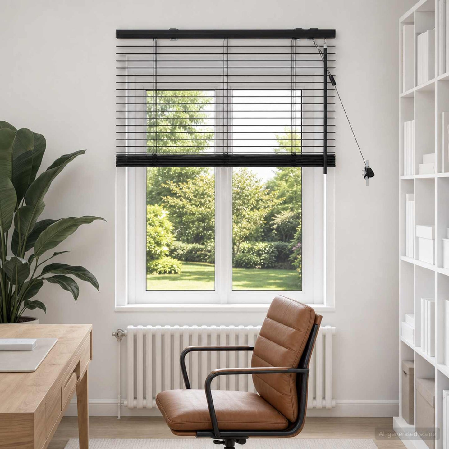 vidaXL Βενετσιάνικη Σκίαση Μαύρο 75 x 130 εκ 35 mm