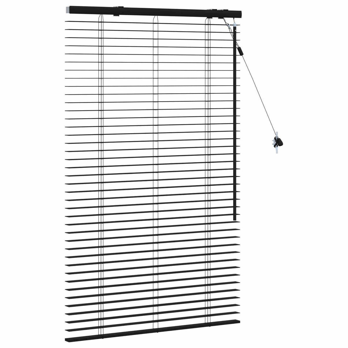 vidaXL Βενετσιάνικη Σκίαση Μαύρο 70 x 130 εκ 35 mm