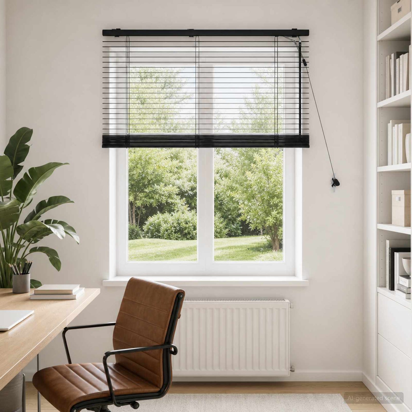 vidaXL Βενετσιάνικη Σκίαση Μαύρο 100 x 130 cm 35 mm