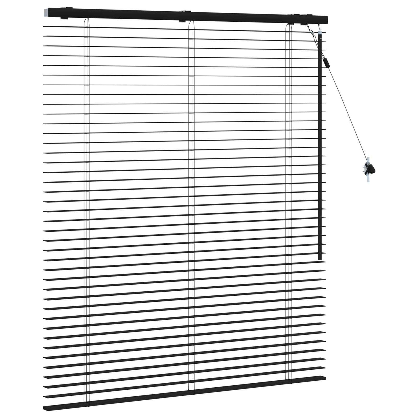 vidaXL Βενετσιάνικη Σκίαση Μαύρο 120 x 130 εκ 35 mm