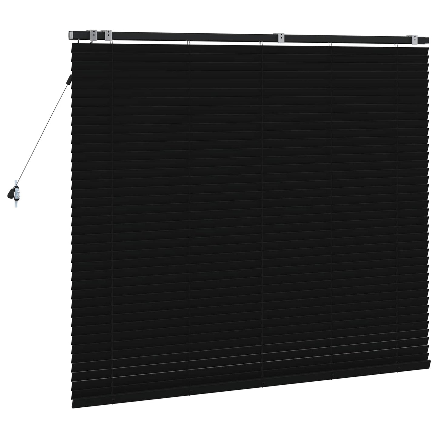vidaXL Βενετσιάνικη Σκίαση Μαύρο 125 x 130 εκ 35 mm