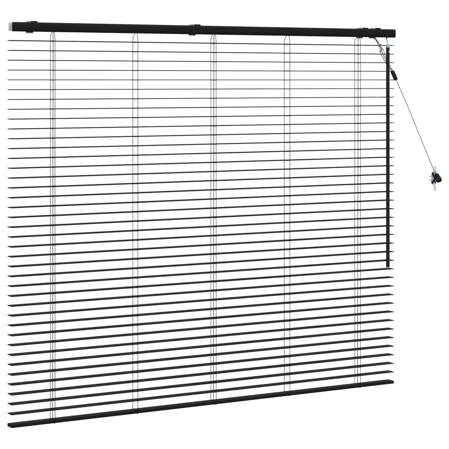 vidaXL Βενετσιάνικη Σκίαση Μαύρο 135 x 130 εκ 35 mm