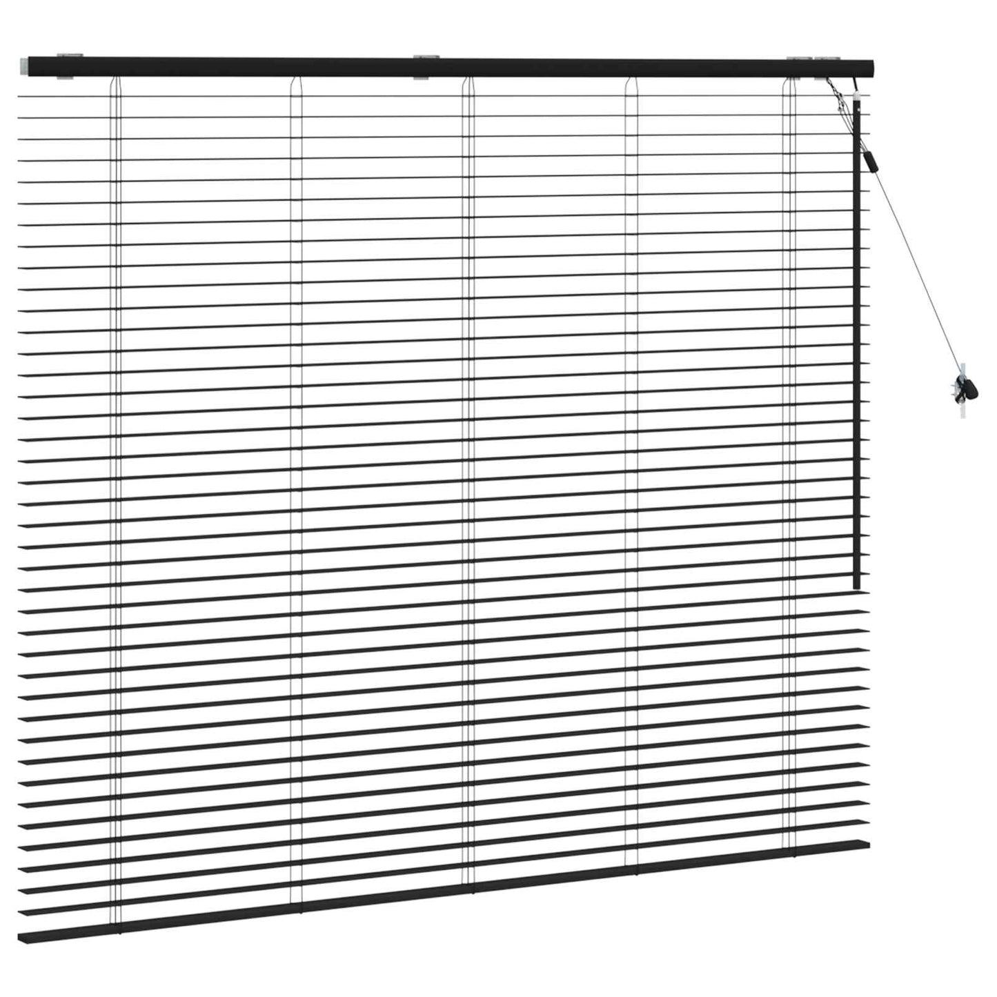 vidaXL Βενετσιάνικη Σκίαση Μαύρο 145 x 130 εκ 35 mm