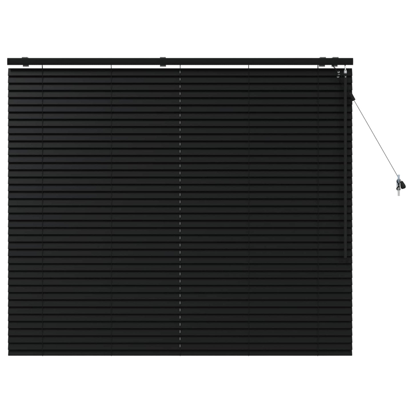 vidaXL Βενετσιάνικη Σκίαση Μαύρο 145 x 130 εκ 35 mm