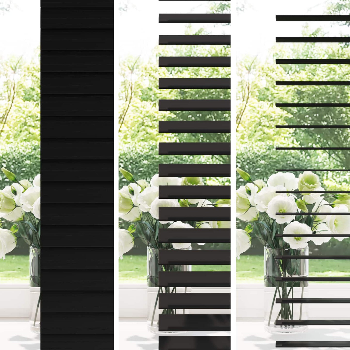 vidaXL Βενετσιάνικη Σκίαση Μαύρο 150 x 130 εκ 35 mm