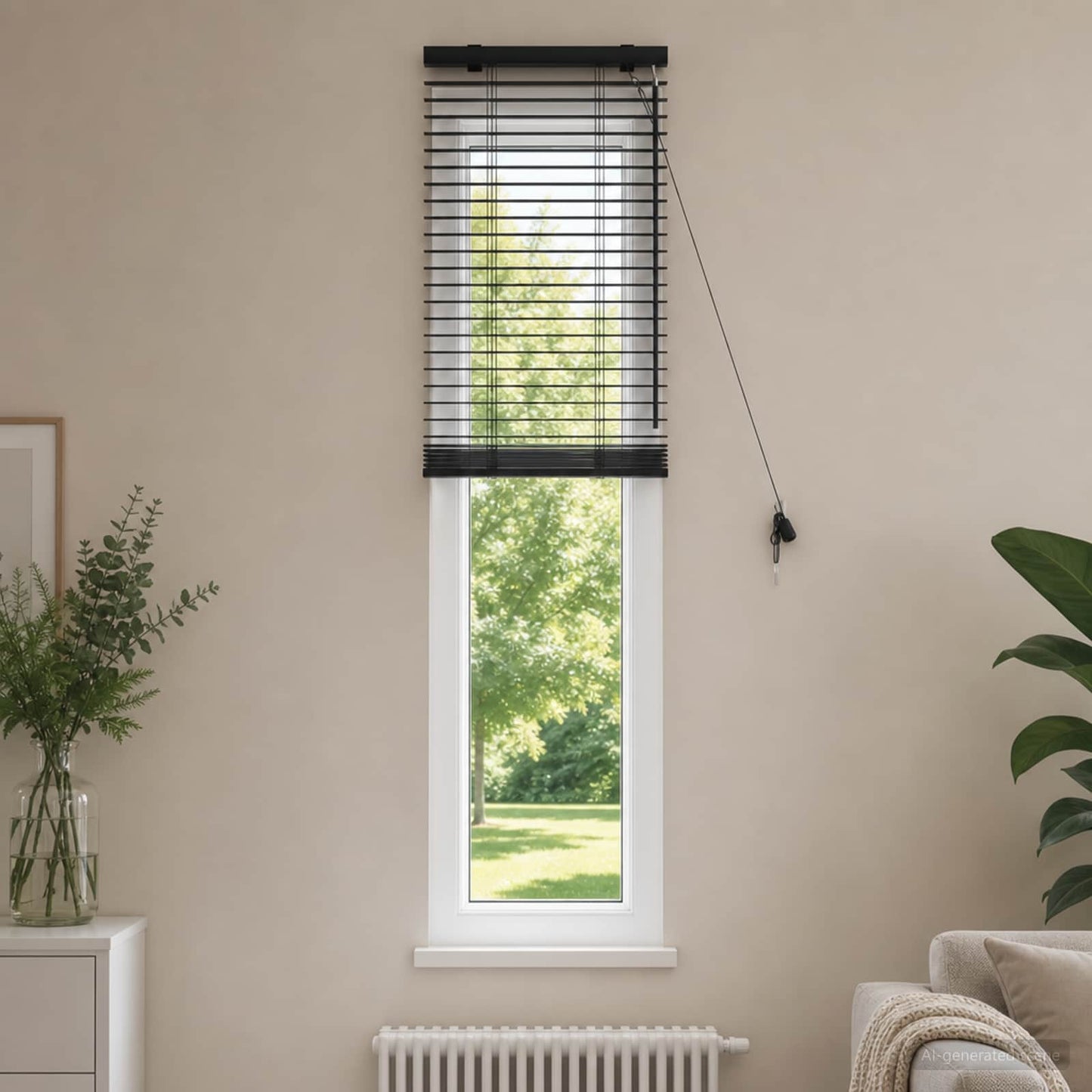vidaXL Βενετσιάνικη Σκίαση Μαύρο 50 x 160 εκ. 35 mm
