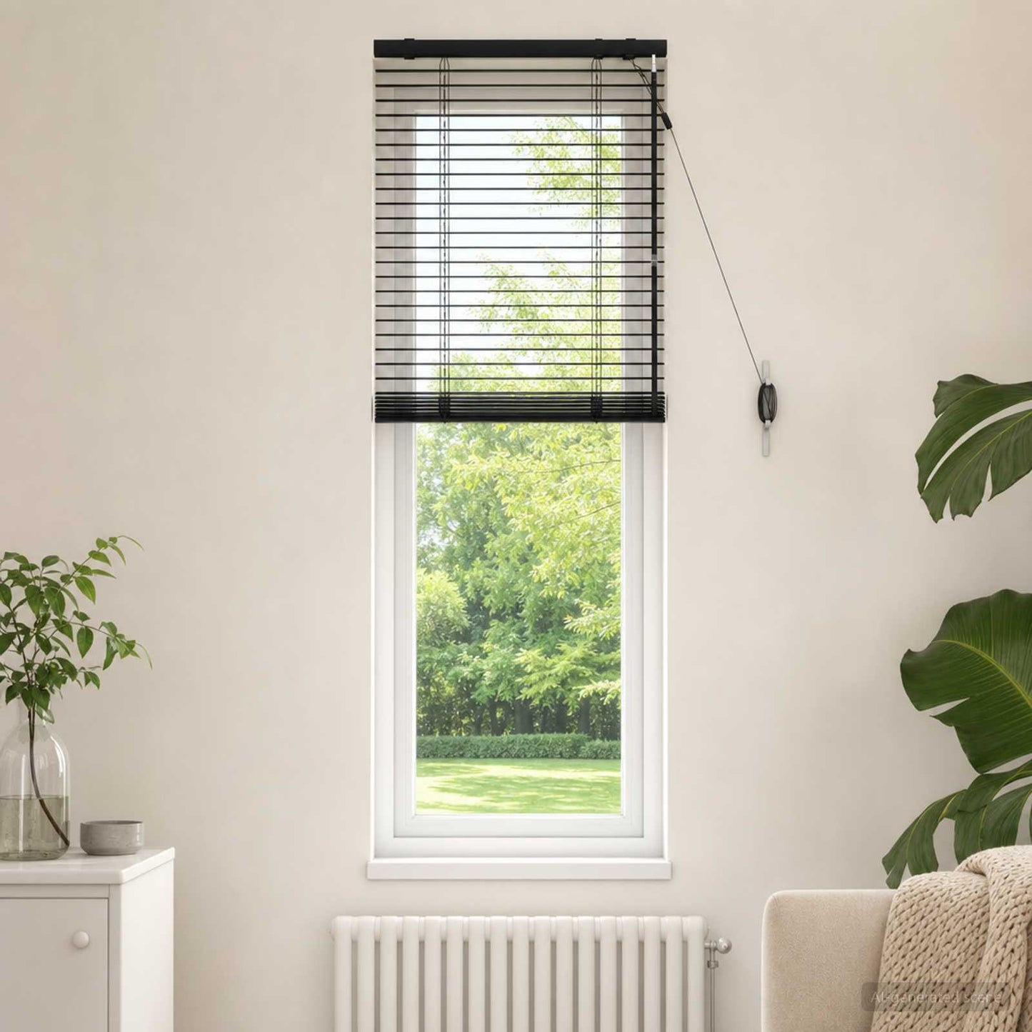 vidaXL Βενετσιάνικη Σκίαση Μαύρο 60 x 160 εκ. 35 mm