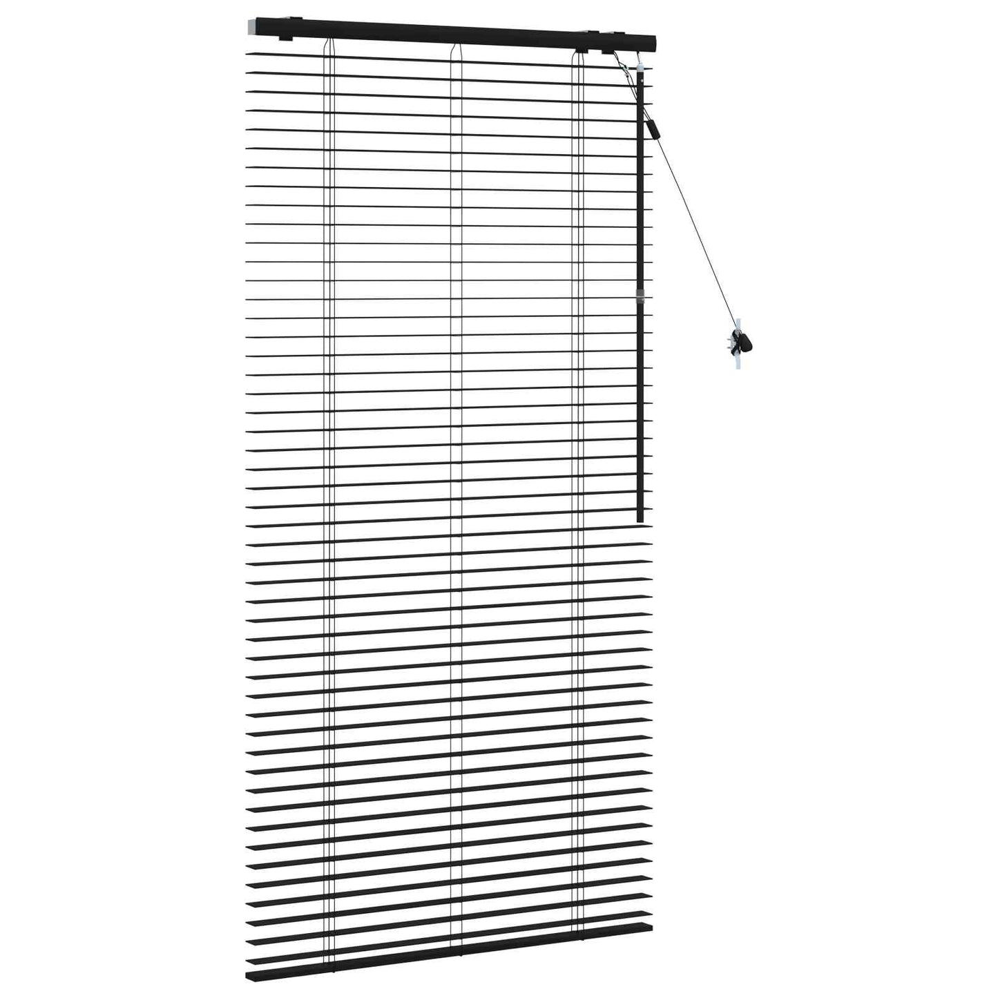 vidaXL Βενετσιάνικη Σκίαση Μαύρο 70 x 160 εκ. 35 mm