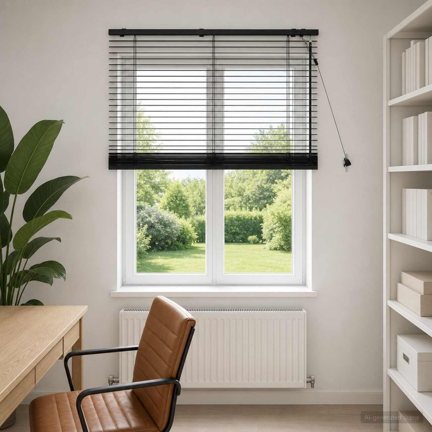 vidaXL Βενετσιάνικη Σκίαση Μαύρο 100 x 160 cm 35 mm
