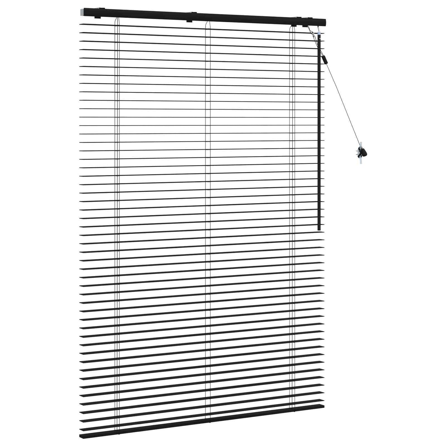 vidaXL Βενετσιάνικη Σκίαση Μαύρο 100 x 160 cm 35 mm