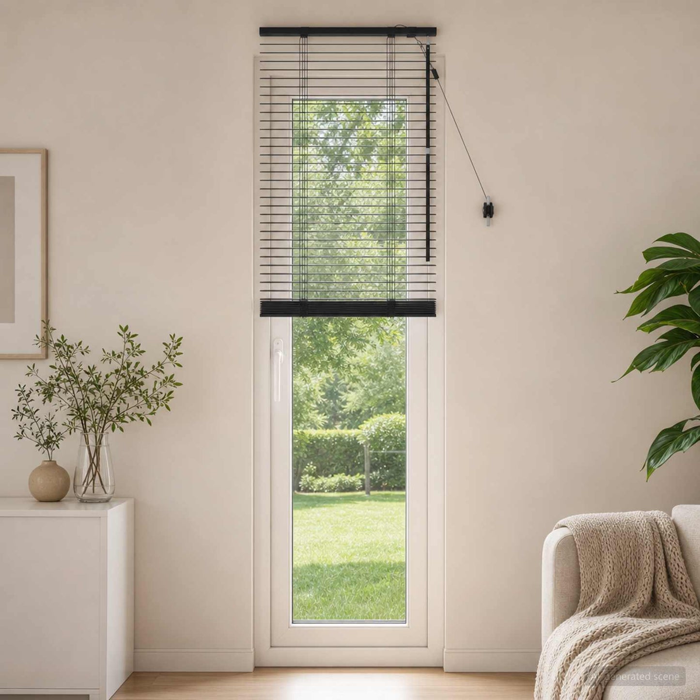 vidaXL Βενετσιάνικη Σκίαση Μαύρο 60 x 250 εκ. 35 mm
