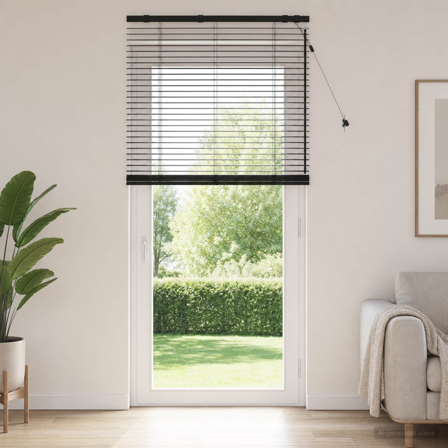 vidaXL Βενετσιάνικη Σκίαση Μαύρο 70 x 250 εκ. 35 mm