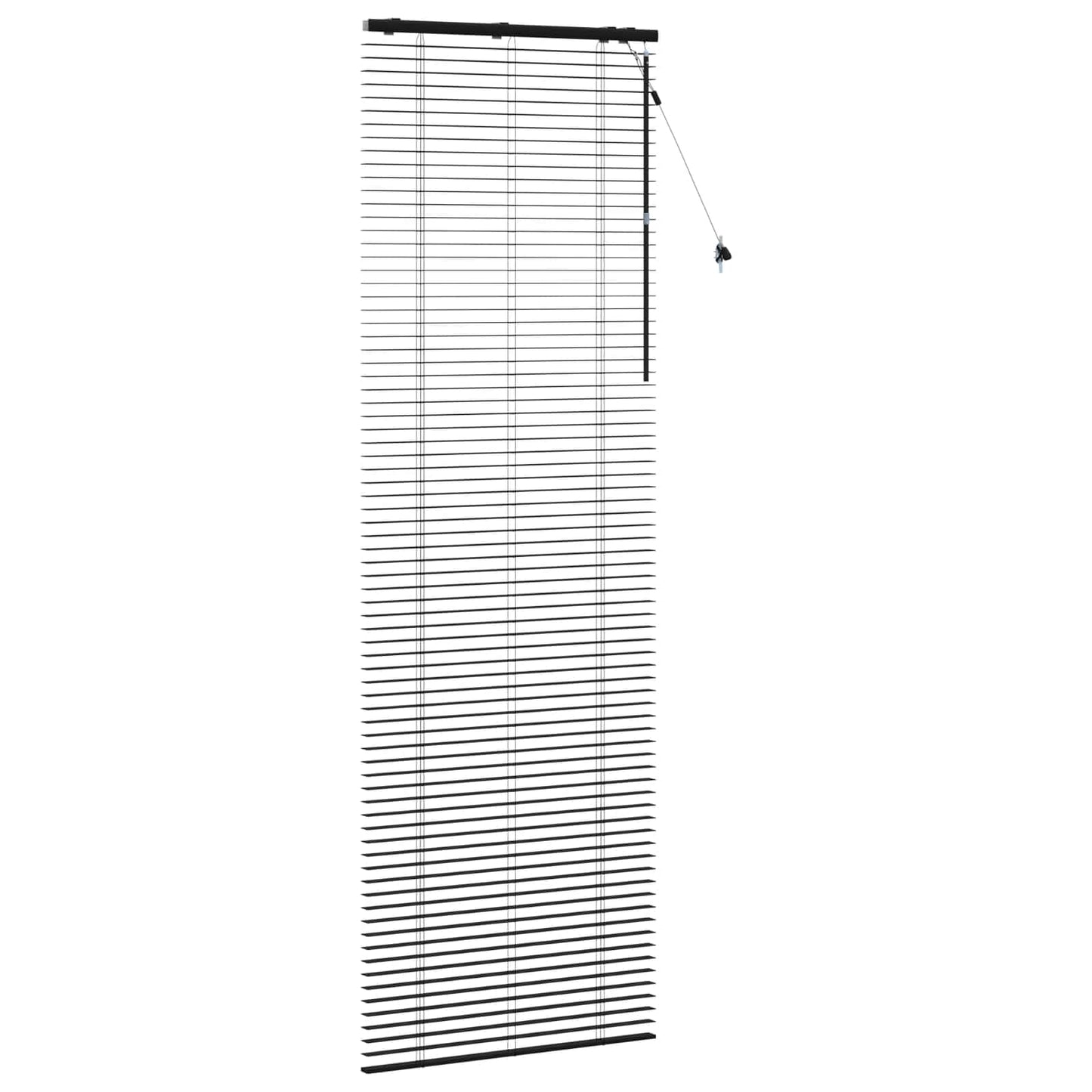 vidaXL Βενετσιάνικη Σκίαση Μαύρο 70 x 250 εκ. 35 mm