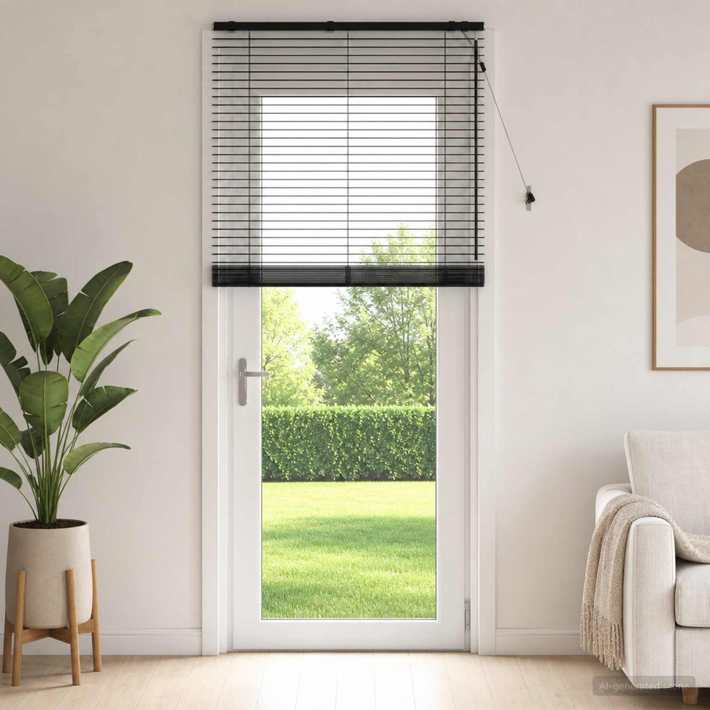 vidaXL Βενετσιάνικη Σκίαση Μαύρο 110 x 250 εκ. 35 mm