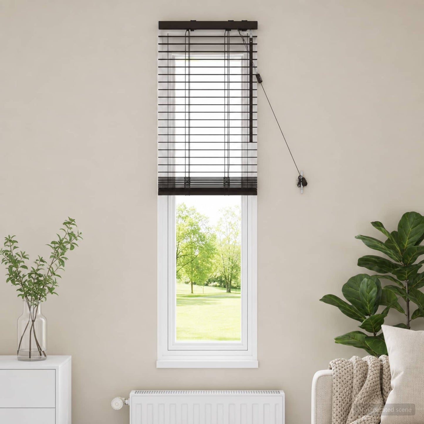 vidaXL Βενετσιάνικη Σκίαση Σκούρο Καφέ 45 x 130 εκ 35 mm