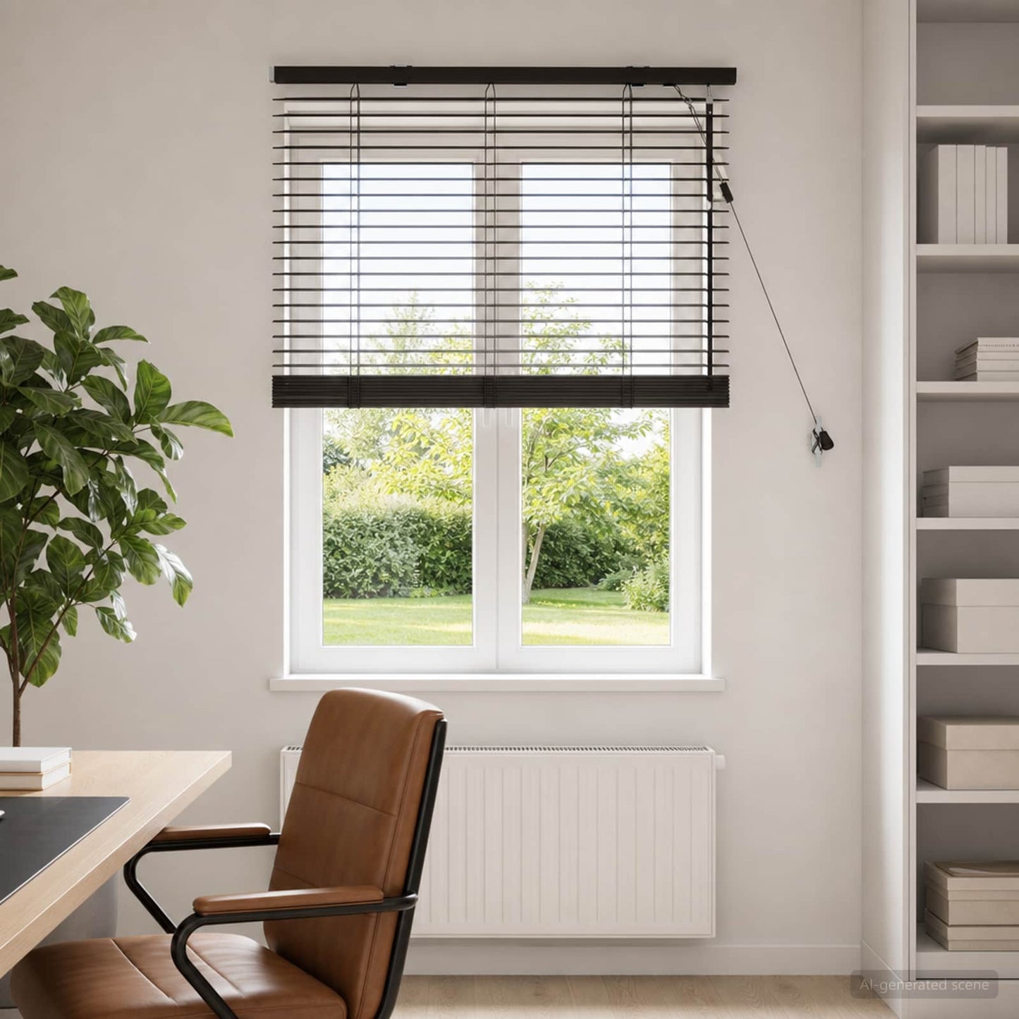 vidaXL Βενετσιάνικη Σκίαση Σκούρο Καφέ 85 x 130 εκ 35 mm