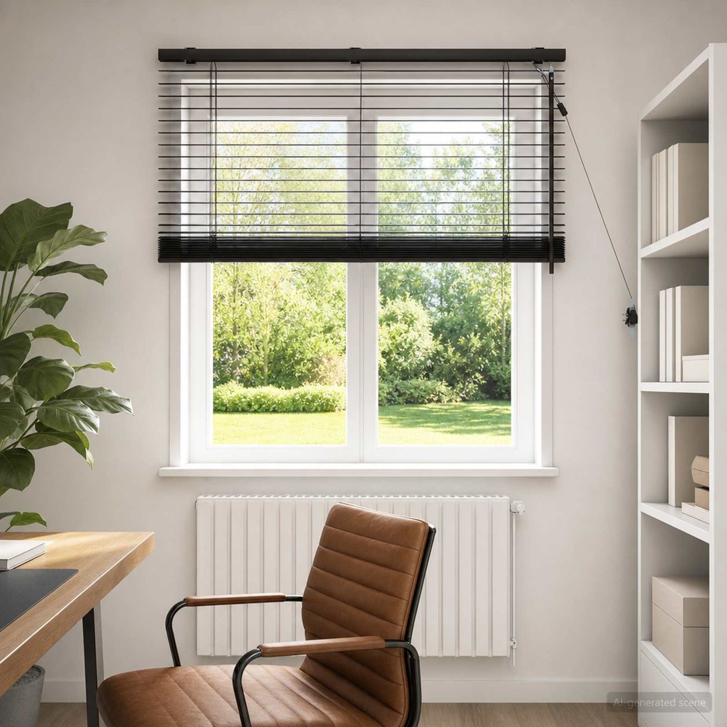 vidaXL Βενετσιάνικη Σκίαση Σκούρο Καφέ 110 x 130 cm 35 mm