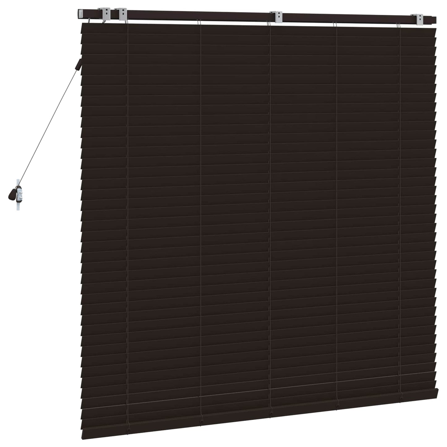 vidaXL Βενετσιάνικη Σκίαση Σκούρο Καφέ 135 x 130 εκ 35 mm