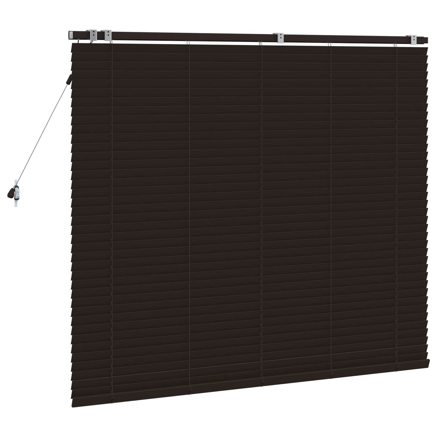 vidaXL Βενετσιάνικη Σκίαση Σκούρο Καφέ 160 x 130 εκ 35 mm