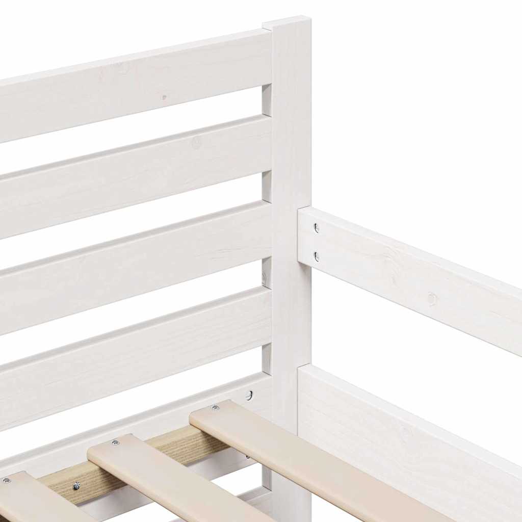 vidaXL Σκελετός Κρεβατιού Λευκό 80 x 200 cm Στερεά ξυλεία πεύκου