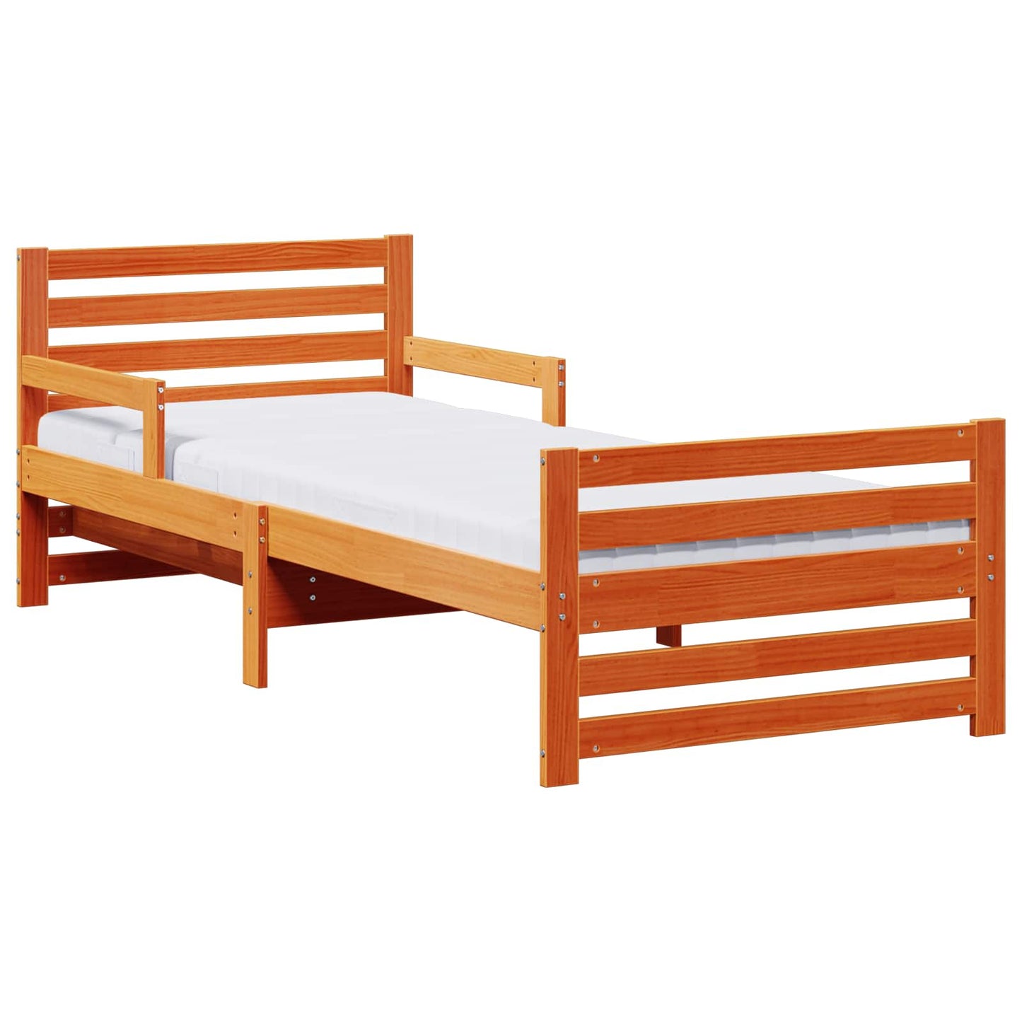 vidaXL Σκελετός Κρεβατιού Καφέ 80 x 200 cm Στερεά ξυλεία πεύκου