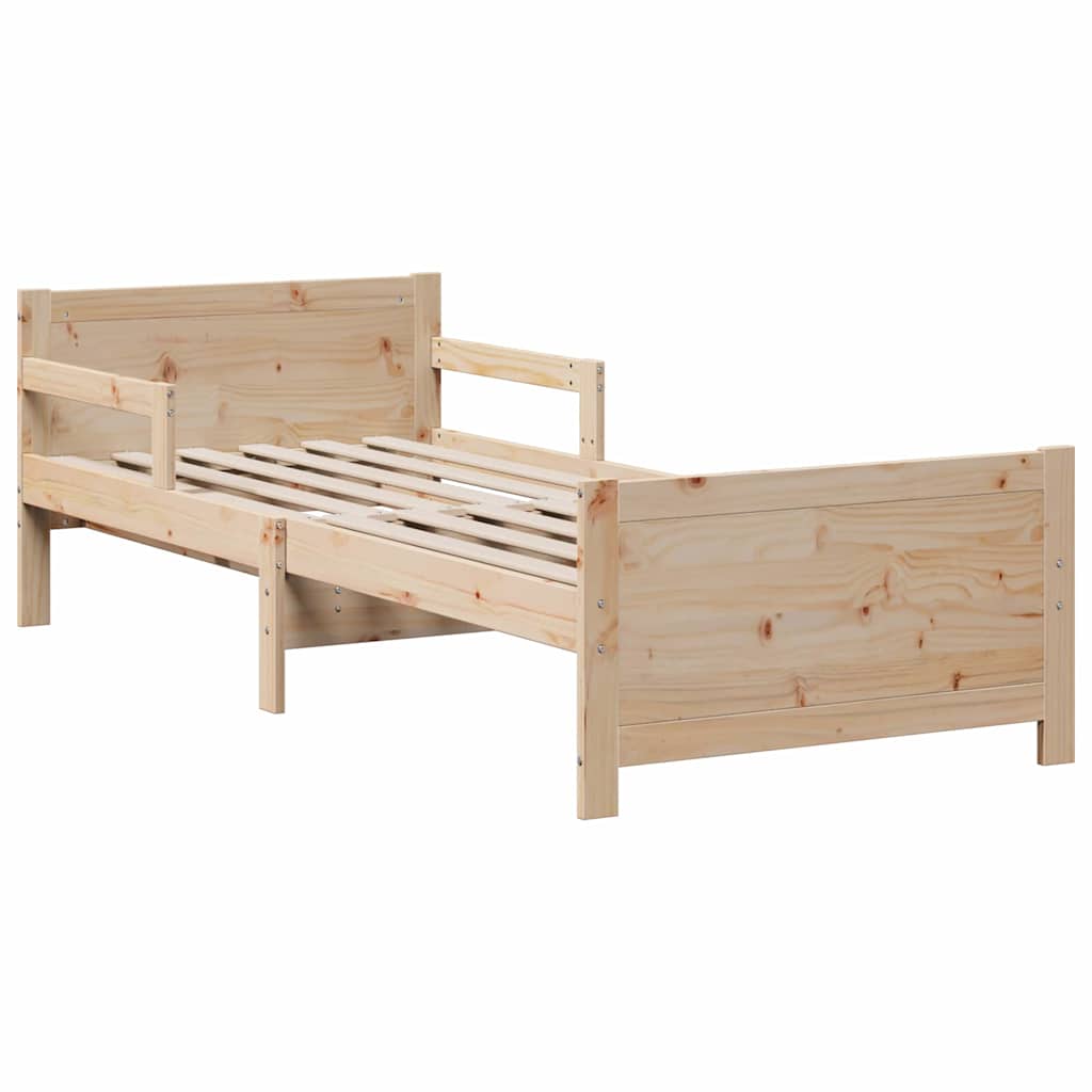 vidaXL Σκελετός Κρεβατιού Καφέ 80 x 200 cm Στερεά ξυλεία πεύκου