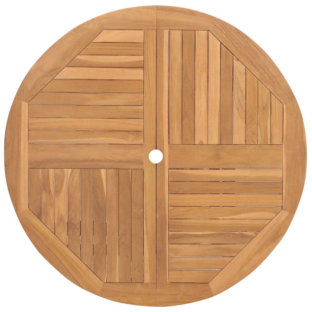 vidaXL Σέτ φαγητού για κήπο 5 pcs Καφέ Μασίφ ξύλο teak