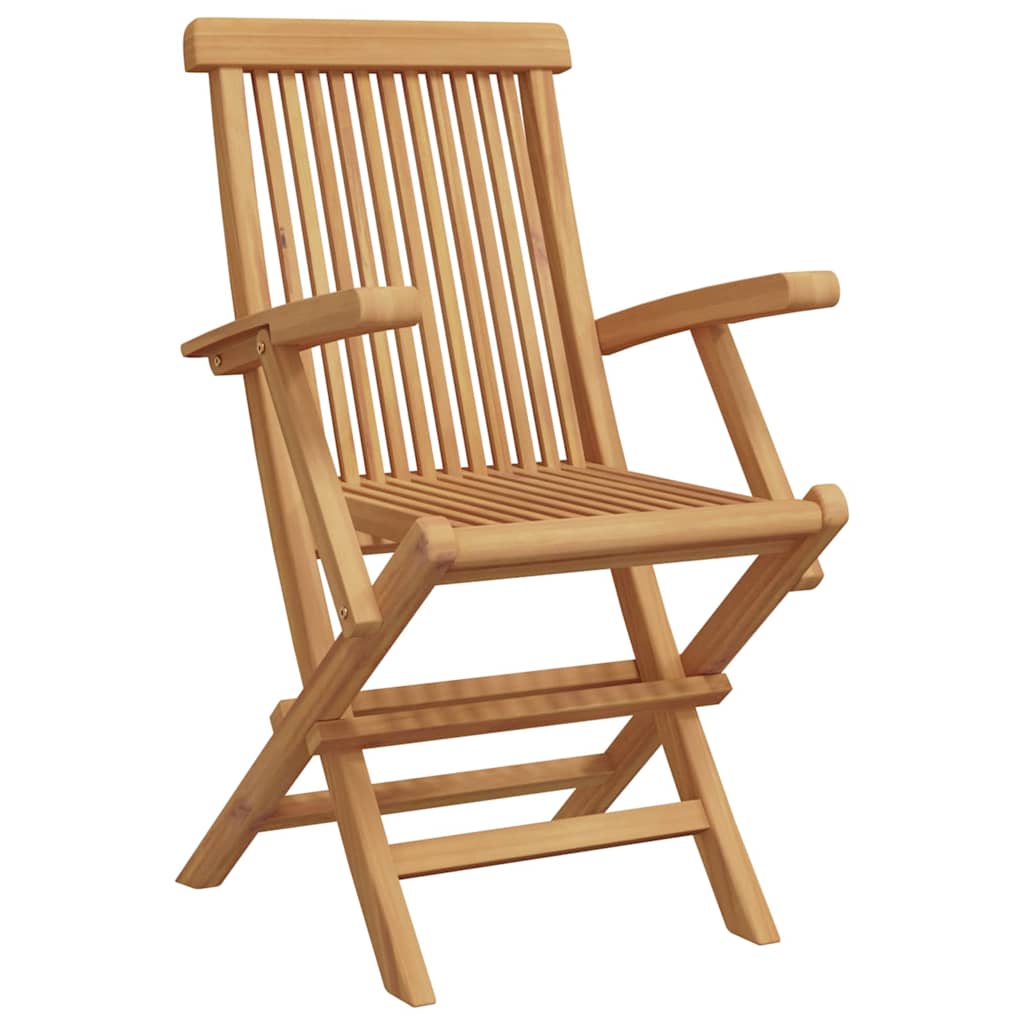 vidaXL Σέτ φαγητού για κήπο 5 pcs Καφέ Μασίφ ξύλο teak