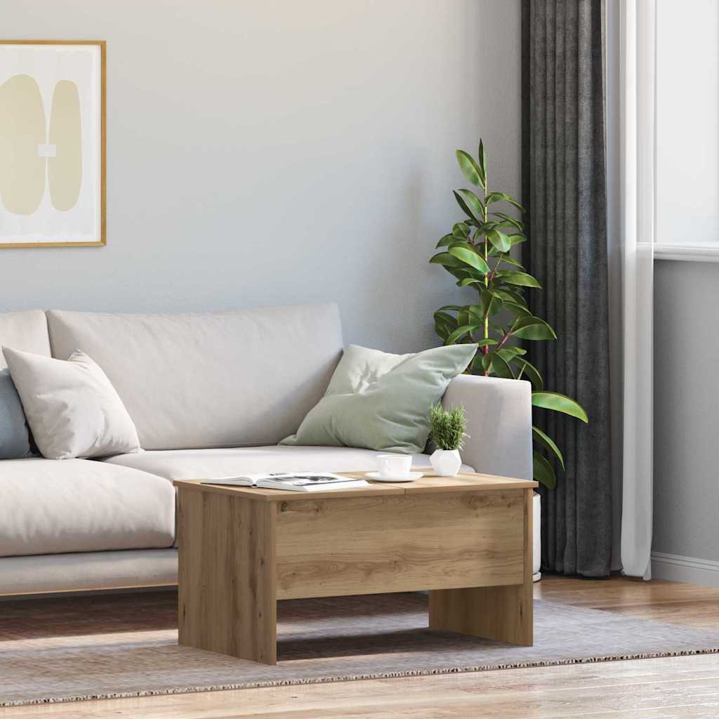 vidaXL Τραπεζάκι σαλονιού artisan δρυς 80 x 50,5 x 42,5 εκ