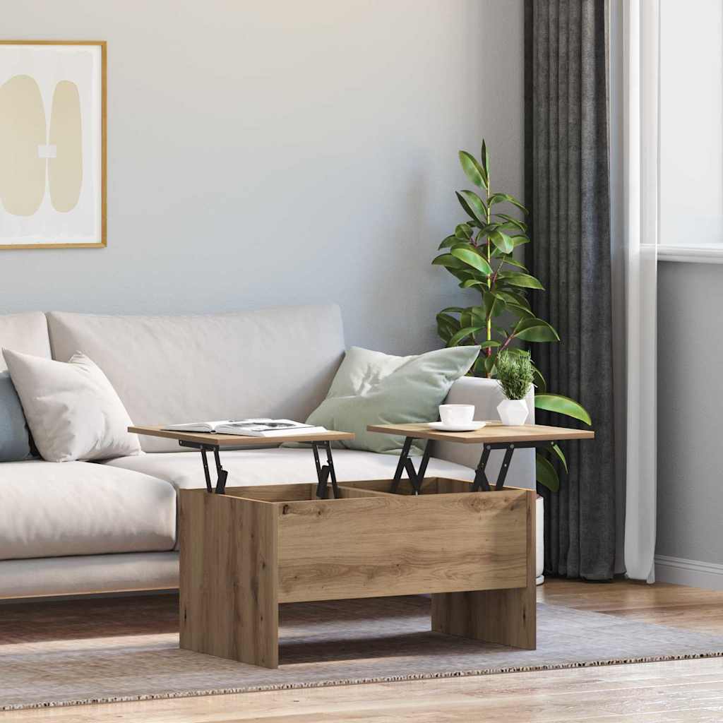 vidaXL Τραπεζάκι σαλονιού artisan δρυς 80 x 50,5 x 42,5 εκ