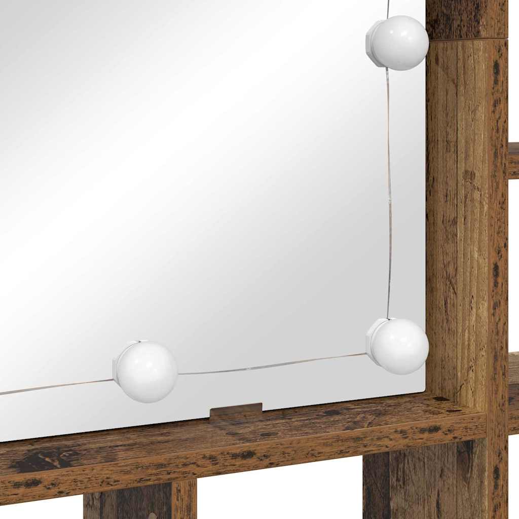 vidaXL Ντουλάπα Καθρέφτη με ράφι Παλαιό ξύλο 91 x 15 x 76,5 εκ.