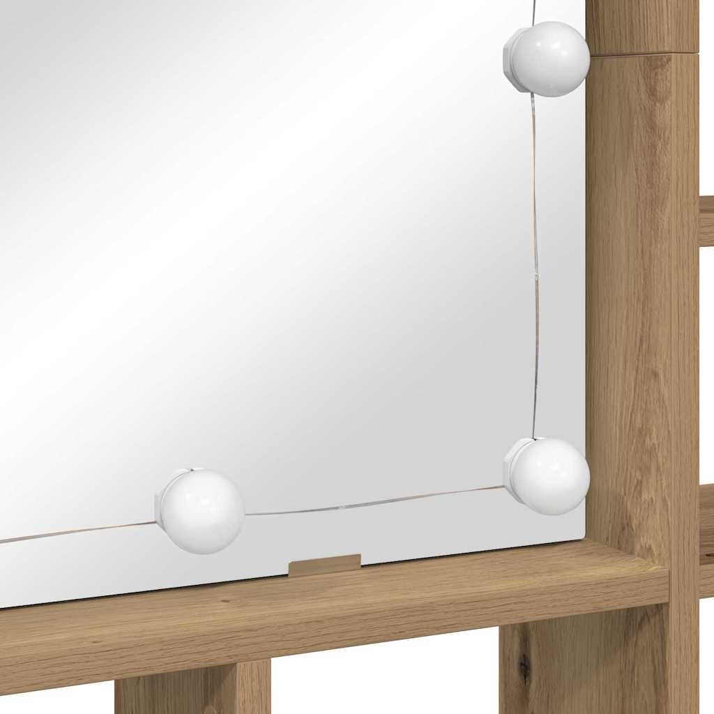 vidaXL Ντουλάπα Καθρέφτη με ράφι Artisan Oak 91 x 15 x 76,5 εκ.