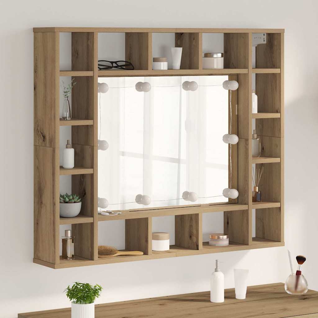 vidaXL Ντουλάπα Καθρέφτη με ράφι Artisan Oak 91 x 15 x 76,5 εκ.
