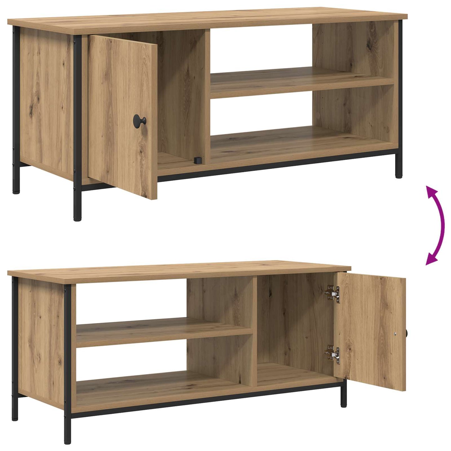 vidaXL Ντουλάπι TV 100 x 40 x 45 cm Artisan Oak Επεξεργασμένο Ξύλο