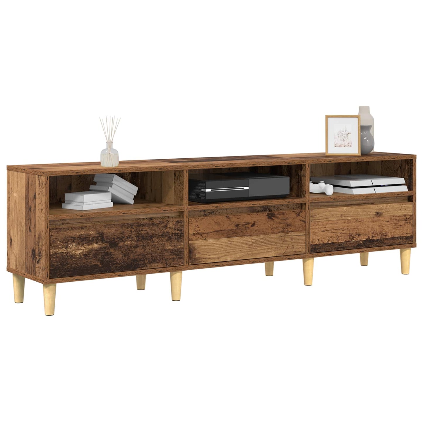 vidaXL Ντουλάπι TV 150 x 30 x 45 εκ Παλιό Ξύλο Επεξεργασμένο Ξύλο