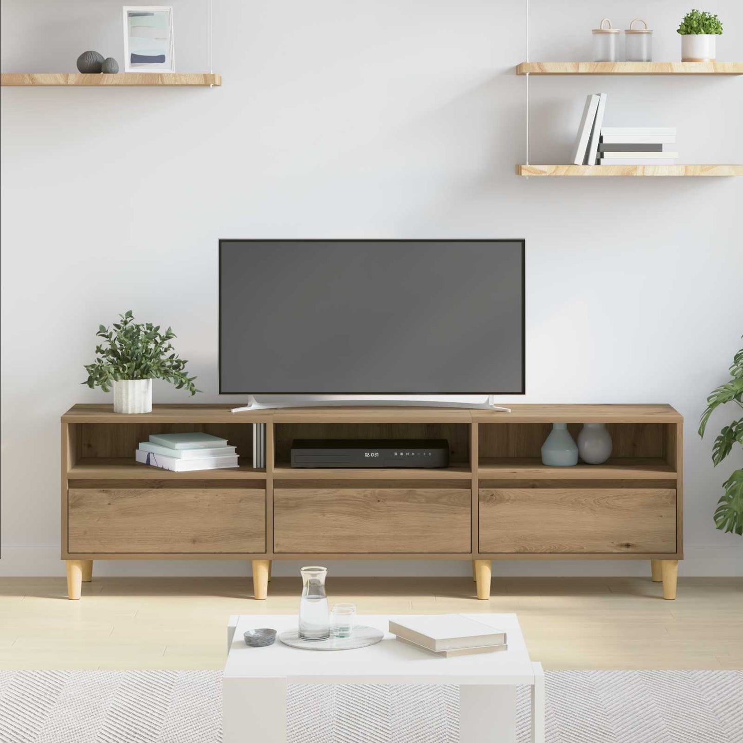 vidaXL Ντουλάπι TV 150 x 30 x 45 εκ Artisan Oak Επεξεργασμένο Ξύλο