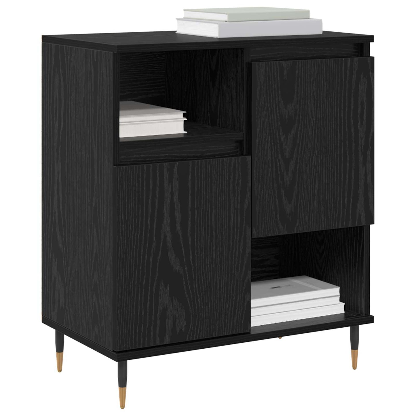 vidaXL Πλαϊνό γραφείο Μαύρη Οξυά 60 x 35 x 70 cm