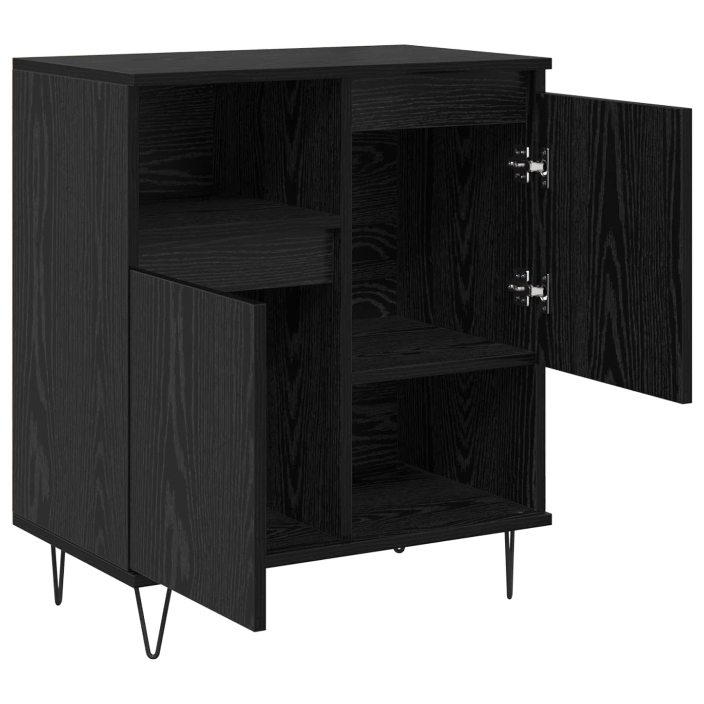 vidaXL Πλαϊνό γραφείο Μαύρη Οξυά 60 x 35 x 70 cm