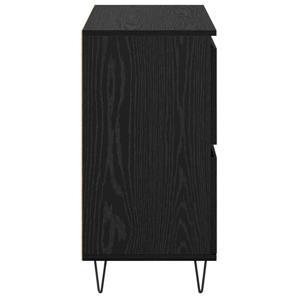 vidaXL Πλαϊνό γραφείο Μαύρη Οξυά 60 x 35 x 70 cm