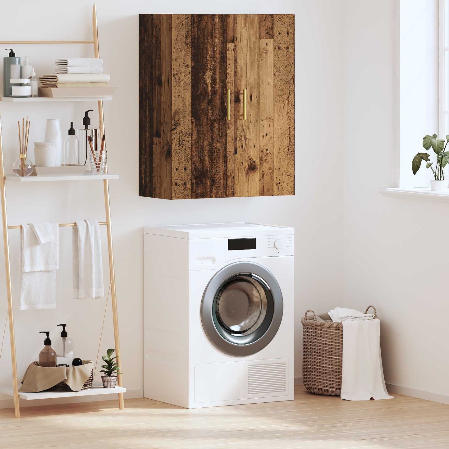 vidaXL Ντουλάπα Τοίχου Επιτοίχιο Παλιό ξύλο 69,5 x 34 x 90 εκ.
