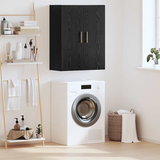 vidaXL Ντουλάπα Τοίχου Επιτοίχιο Μαύρη Οξυά 69,5 x 34 x 90 εκ.