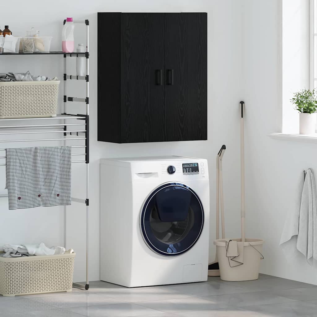 vidaXL Ντουλάπα Τοίχου Επιτοίχιο Μαύρη Οξυά 69,5 x 34 x 90 εκ.