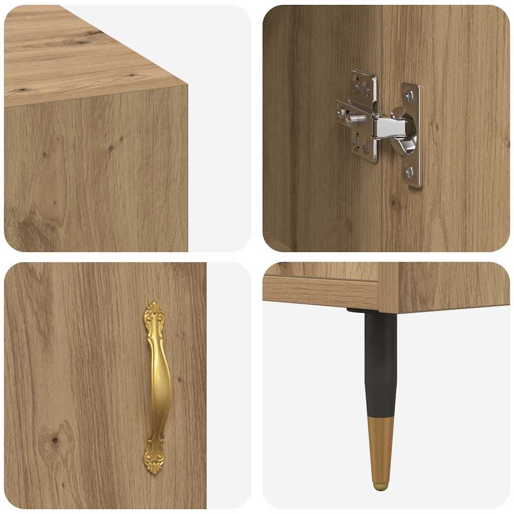 vidaXL Γραφείο artisan δρυς 140 x 50 x 75 εκ. Επεξεργασμένο ξύλο