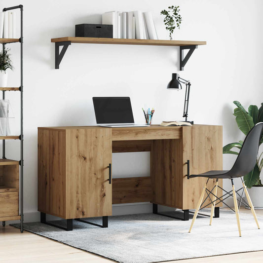 vidaXL Γραφείο artisan δρυς Επεξεργασμένο ξύλο 140 x 50 x 75 εκ.