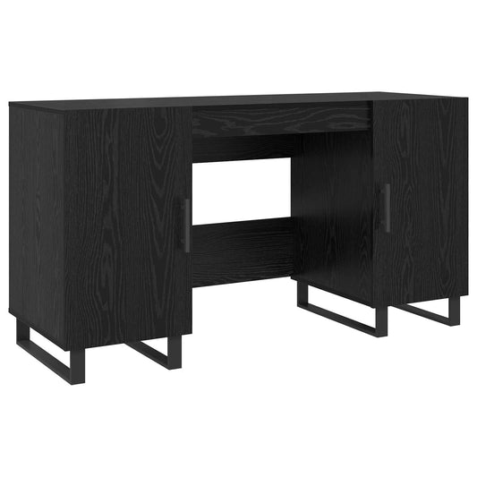 vidaXL Γραφείο Μαύρη δρυς Επεξεργασμένο ξύλο 140 x 50 x 75 εκ.