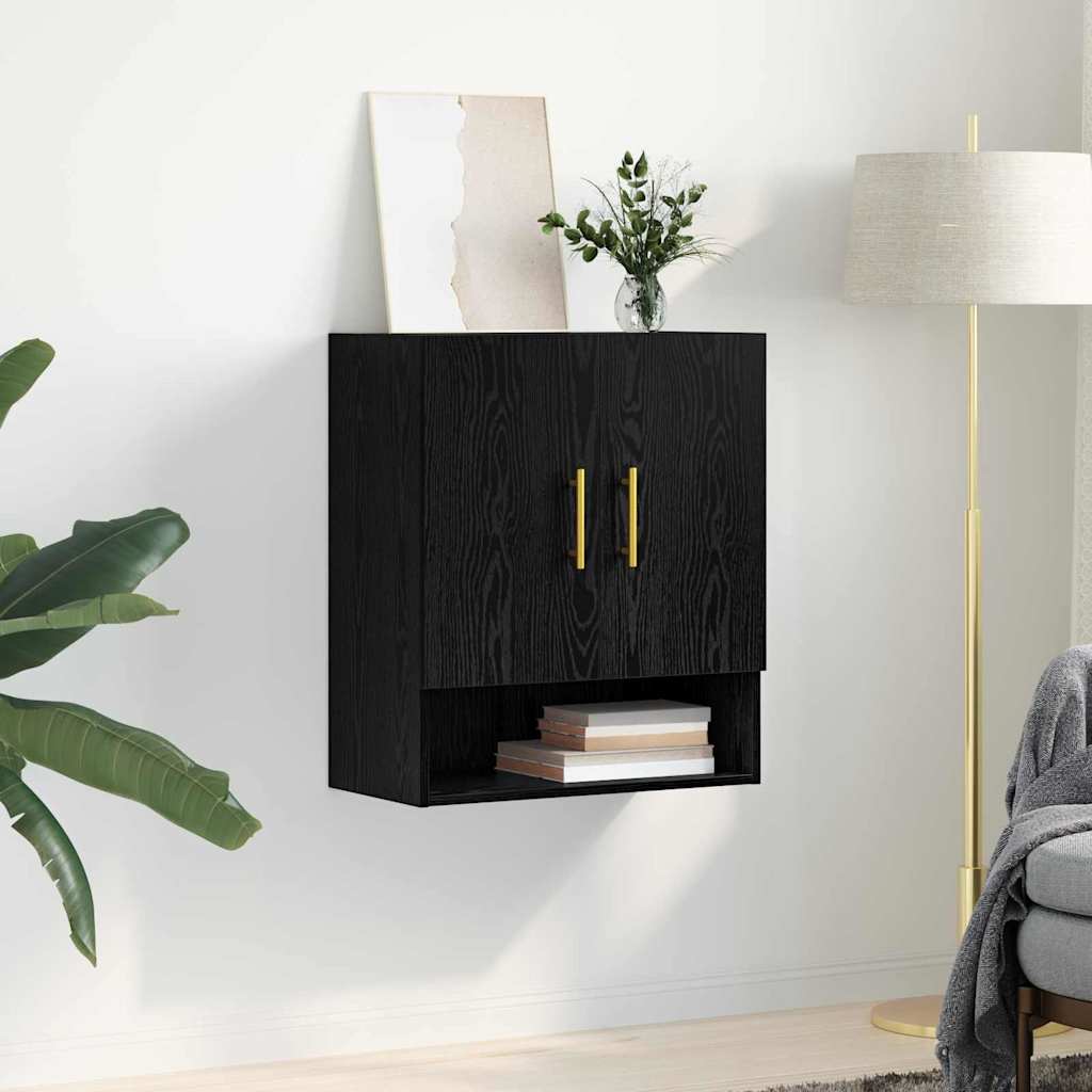 vidaXL Ντουλάπα Τοίχου 60 x 31 x 70 εκ Επεξεργασμένο Ξύλο Μαύρη δρυς