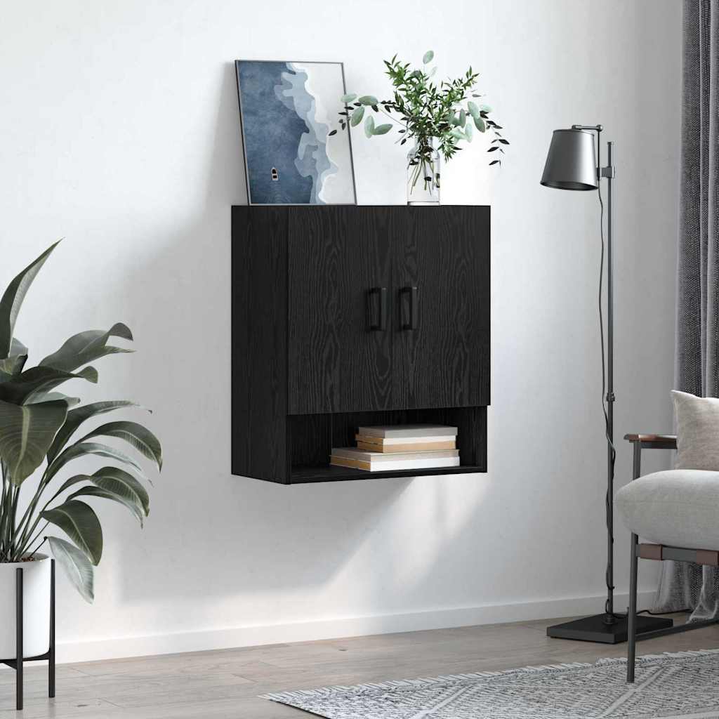 vidaXL Ντουλάπα Τοίχου 60 x 31 x 70 εκ Επεξεργασμένο Ξύλο Μαύρη δρυς