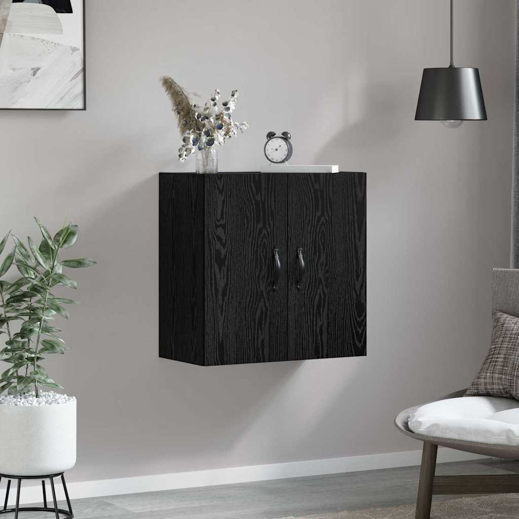 vidaXL Τοίχου Ντουλάπα 60 x 31 x 60 εκ. Επεξεργασμένο Ξύλο Μαύρη Οξυά