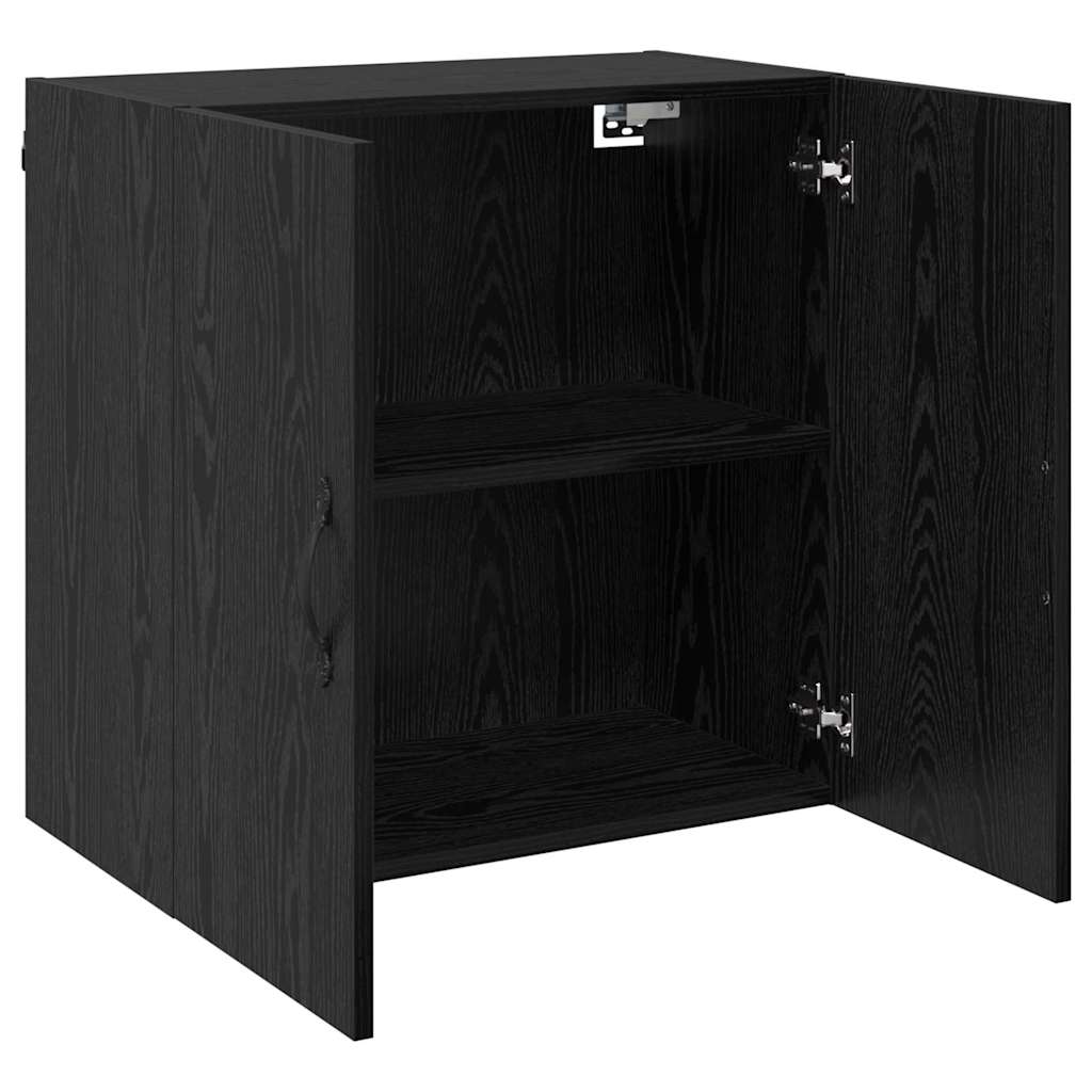vidaXL Τοίχου Ντουλάπα 60 x 31 x 60 εκ. Επεξεργασμένο Ξύλο Μαύρη Οξυά